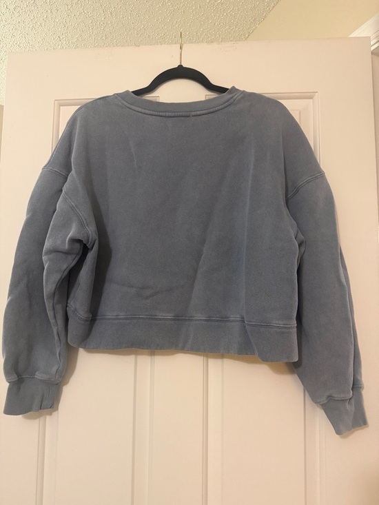 Z Supply Soft Blue Palm Tree 🌴 Cropped Crewneck - Picture 4 of 4